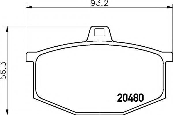 HELLA PAGID T0296 Комплект гальмівних колодок, дискове гальмо
