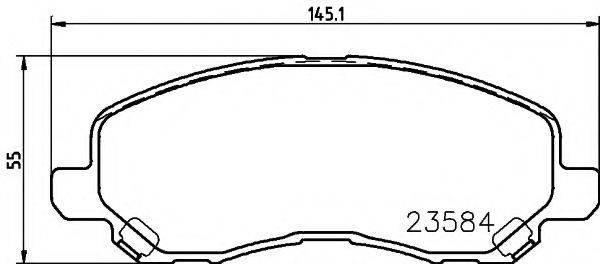 HELLA PAGID T1274 Комплект гальмівних колодок, дискове гальмо