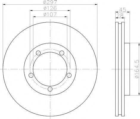 HELLA PAGID 8DD355101571 гальмівний диск