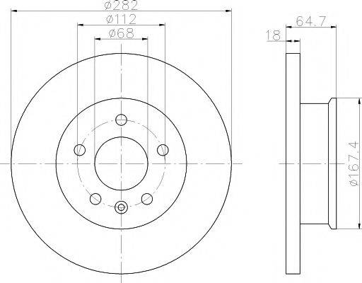 HELLA PAGID 8DD355102891 гальмівний диск