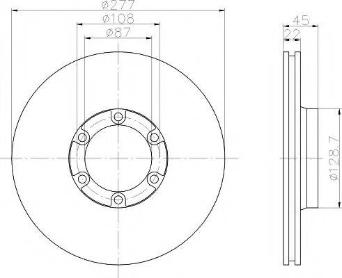 HELLA PAGID 52219 гальмівний диск