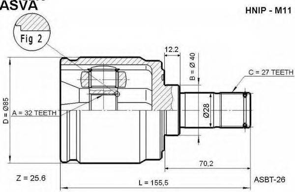 HONDA 44310-SMT-G00 Шарнірний комплект, приводний вал