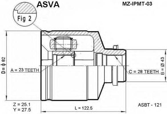 MAZDA G592-22-520 Шарнірний комплект, приводний вал