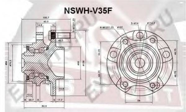 ASVA NSWHV35F Маточина колеса