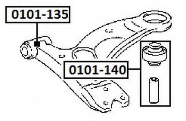 AKITAKA 0124-032 Підвіска, важіль незалежної підвіски колеса