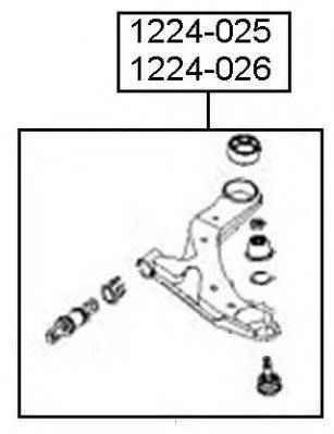 ASVA 1224025 Важіль незалежної підвіски колеса, підвіска колеса