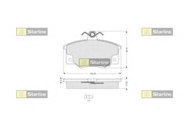 STARLINE BDS029P Комплект гальмівних колодок, дискове гальмо