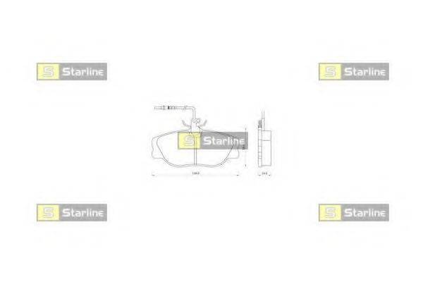 STARLINE BDS096 Комплект гальмівних колодок, дискове гальмо