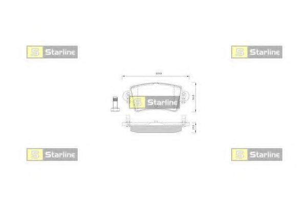 STARLINE BDS251 Комплект гальмівних колодок, дискове гальмо