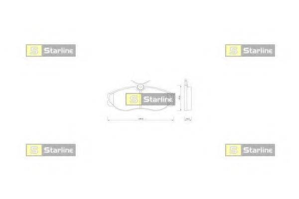 STARLINE BDS257 Комплект гальмівних колодок, дискове гальмо