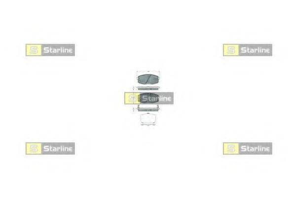 STARLINE BDS378 Комплект гальмівних колодок, дискове гальмо