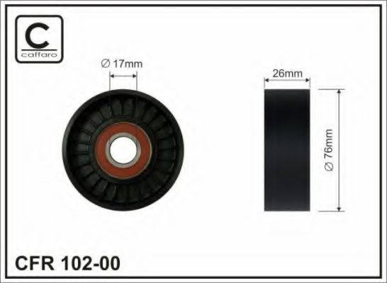CAFFARO 10200 Натяжний ролик, полікліновий ремінь