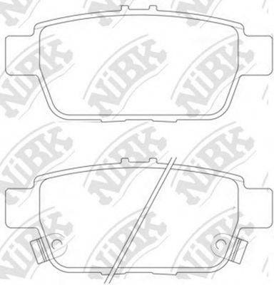 NIBK PN28004 Комплект гальмівних колодок, дискове гальмо