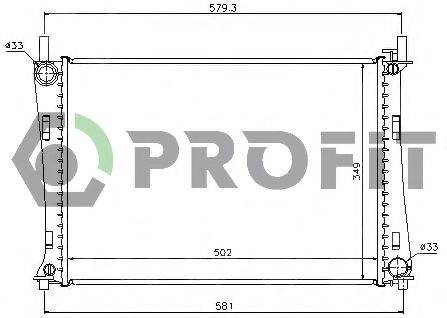 PROFIT PR2562A3 Радіатор, охолодження двигуна