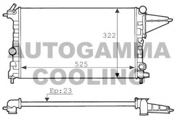 AUTOGAMMA 100726 Радіатор, охолодження двигуна