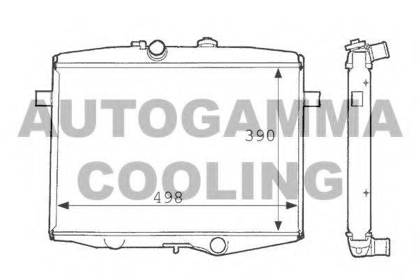 AUTOGAMMA 101089 Радіатор, охолодження двигуна