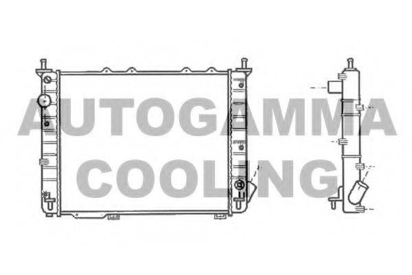 AUTOGAMMA 101184 Радіатор, охолодження двигуна
