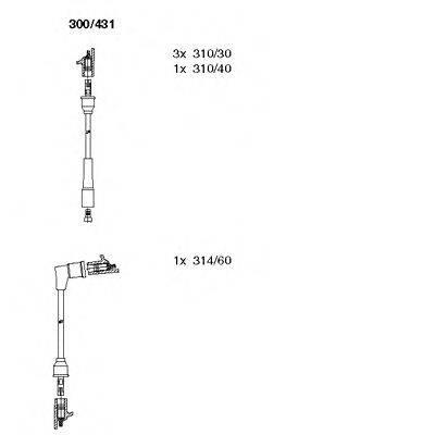 BREMI 300431 Комплект дротів запалювання