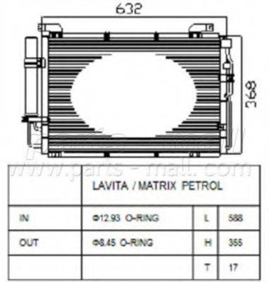 PARTS-MALL PXNCA009 Конденсатор, кондиціонер