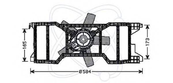 OPEL 1343764 Вентилятор, охолодження двигуна