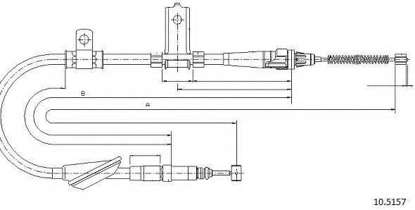 CABOR 105157 Трос, стоянкова гальмівна система