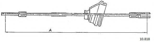CABOR 10818 Трос, стоянкова гальмівна система