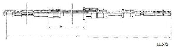 KAGER 190192 Трос, стоянкова гальмівна система