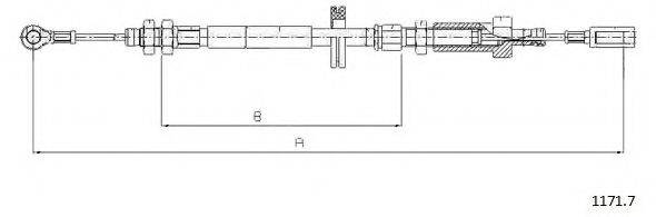 CABOR 11717 Трос, стоянкова гальмівна система