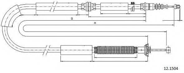 CABOR 121504 Трос, стоянкова гальмівна система