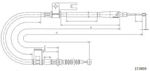 CABOR 170659 Трос, стоянкова гальмівна система