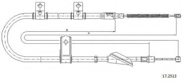 CABOR 172513 Трос, стоянкова гальмівна система