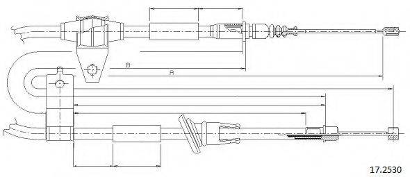 CABOR 172530 Трос, стоянкова гальмівна система
