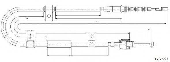 CABOR 172559 Трос, стоянкова гальмівна система