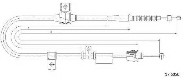 CABOR 176050 Трос, стоянкова гальмівна система