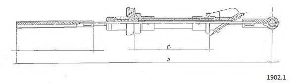 CABOR 19021 Трос, управління зчепленням