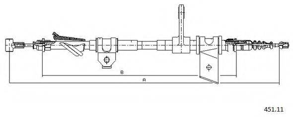 CABOR 45111 Трос, стоянкова гальмівна система