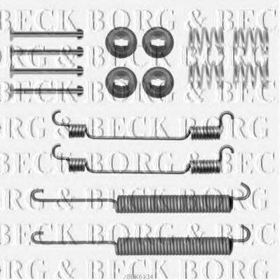 BORG & BECK BBK6134 Комплектуючі, колодки дискового гальма