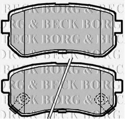 BORG & BECK BBP2104 Комплект гальмівних колодок, дискове гальмо