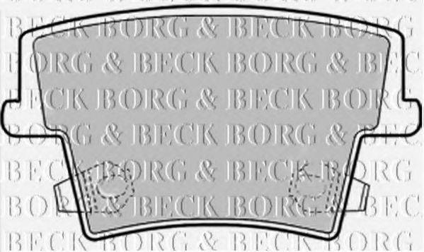 BORG & BECK BBP2168 Комплект гальмівних колодок, дискове гальмо