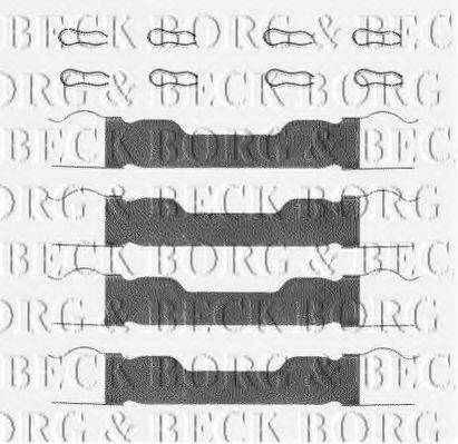 BORG & BECK BBK1030 Комплектуючі, колодки дискового гальма