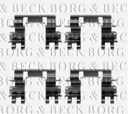 BORG & BECK BBK1055 Комплектуючі, колодки дискового гальма