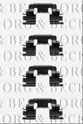 BORG & BECK BBK1298 Комплектуючі, колодки дискового гальма