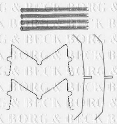 BORG & BECK BBK1588 Комплектуючі, колодки дискового гальма