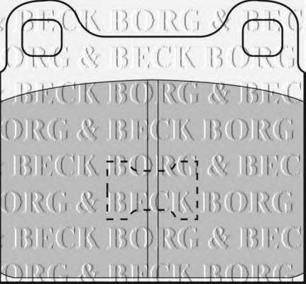 BORG & BECK BBP1001 Комплект гальмівних колодок, дискове гальмо