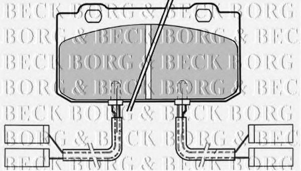 BORG & BECK BBP1154 Комплект гальмівних колодок, дискове гальмо
