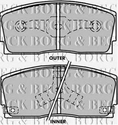 BORG & BECK BBP1241 Комплект гальмівних колодок, дискове гальмо