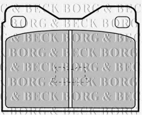 BORG & BECK BBP1259 Комплект гальмівних колодок, дискове гальмо