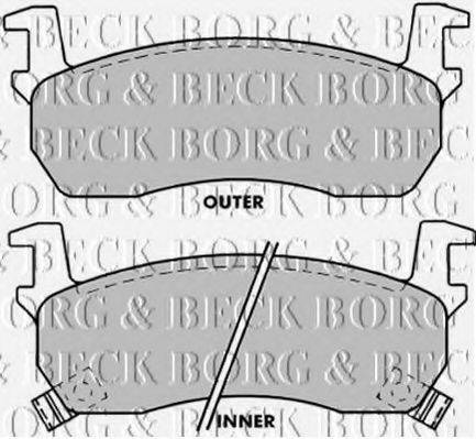 BORG & BECK BBP1270 Комплект гальмівних колодок, дискове гальмо