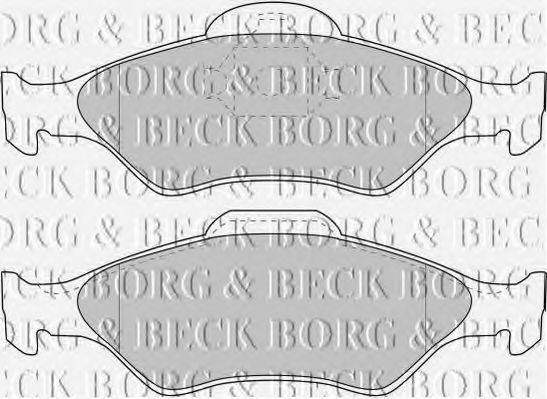 BORG & BECK BBP1616 Комплект гальмівних колодок, дискове гальмо