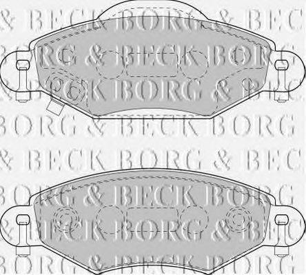 BORG & BECK BBP1808 Комплект гальмівних колодок, дискове гальмо